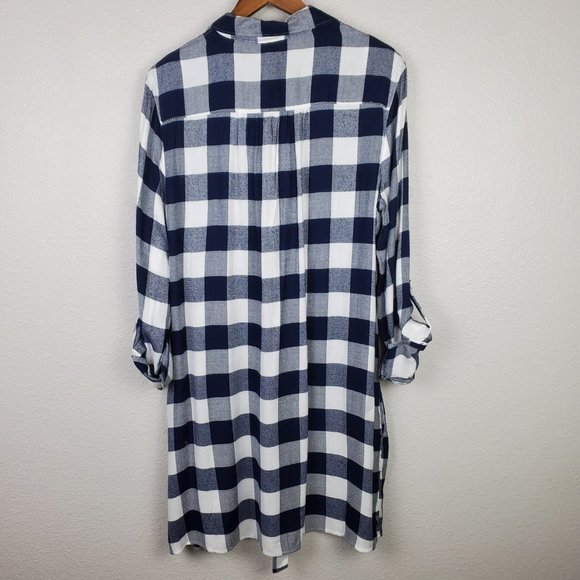 Crown & Ivy Long Sleeve Gingham Shirt Dress - Picture 7 of 8